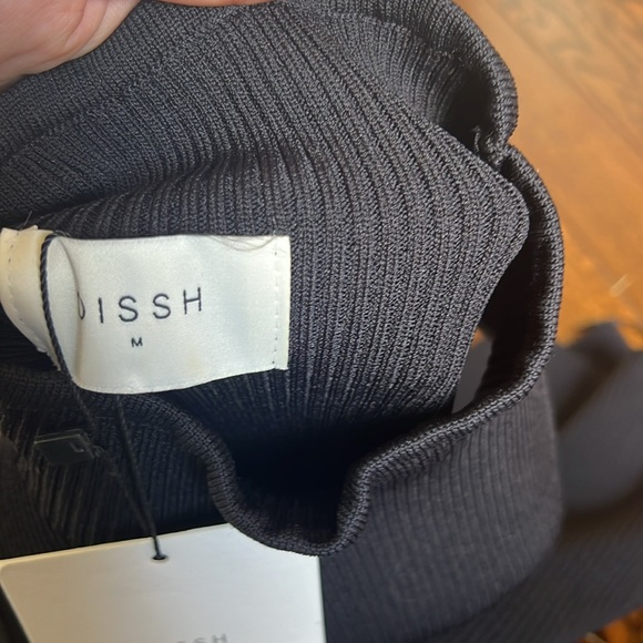 Dissh Knit NWT Sutherland Black High Neck Cutout Dress M - Picture 9 of 9